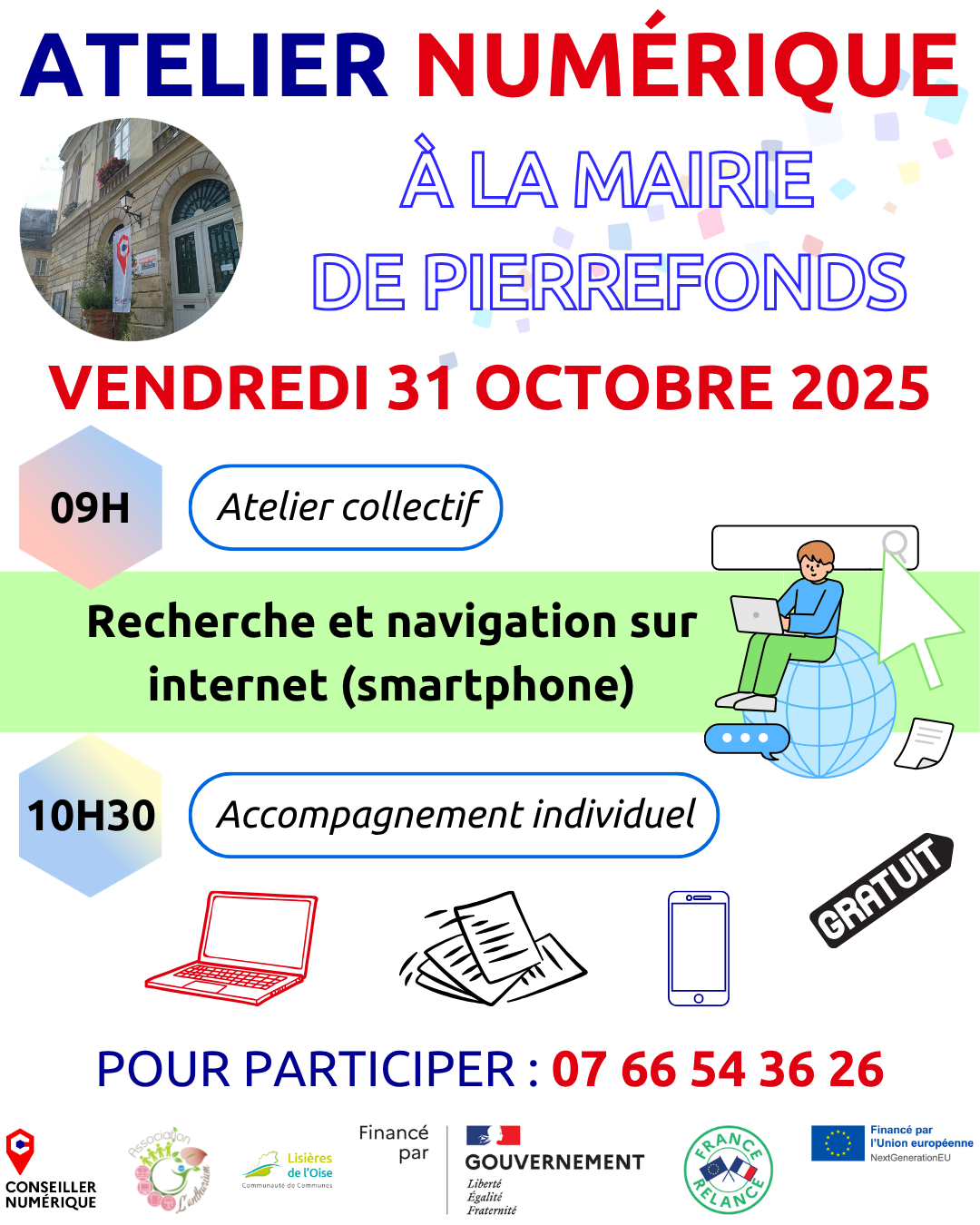 💻📱 Atelier numérique à Pierrefonds