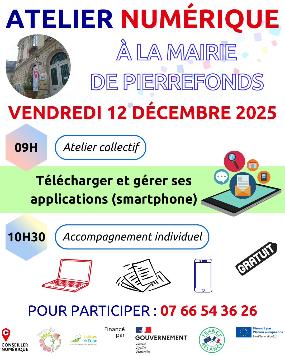 💻📱 Atelier numérique à Pierrefonds