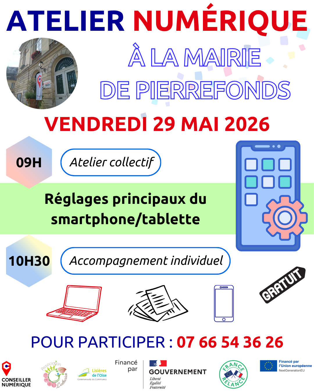 💻📱 Atelier numérique à Pierrefonds