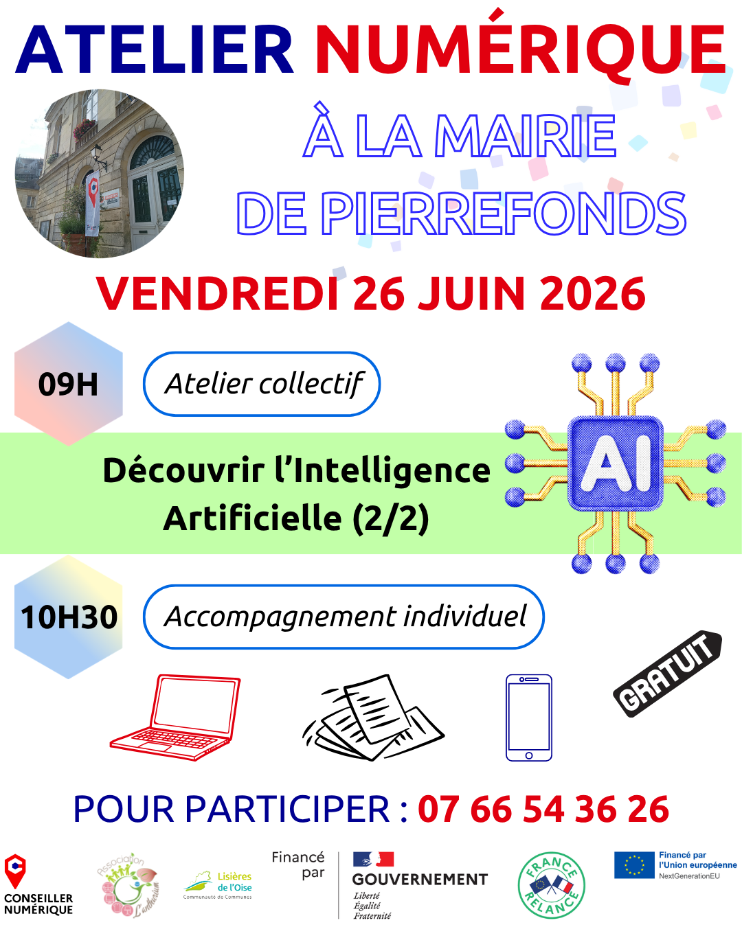 💻📱 Atelier numérique à Pierrefonds