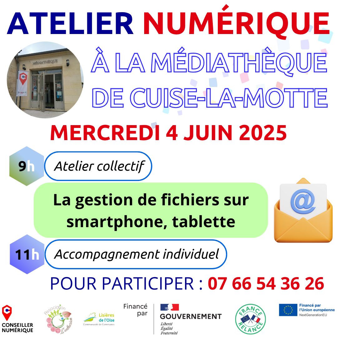💻📱 Atelier numérique à Cuise-la-Motte