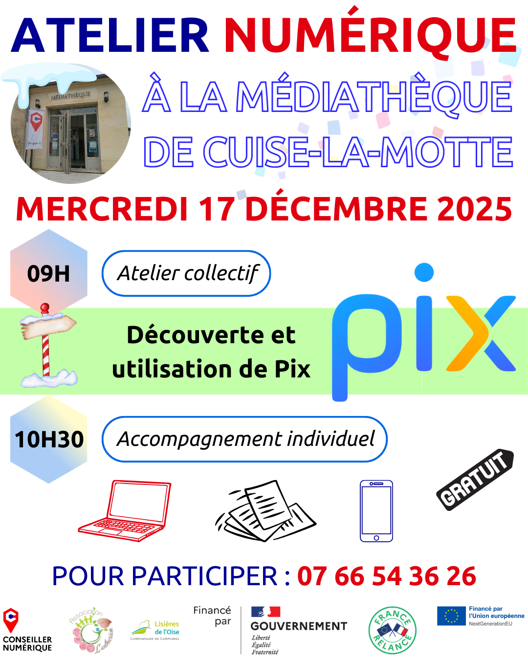 💻📱 Atelier numérique à Cuise-la-Motte