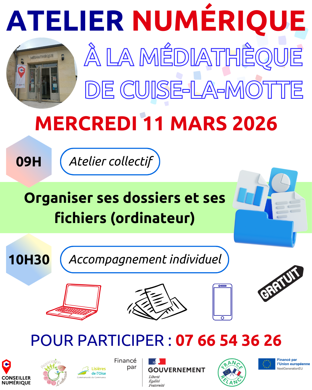 💻📱 Atelier numérique à Cuise-la-Motte