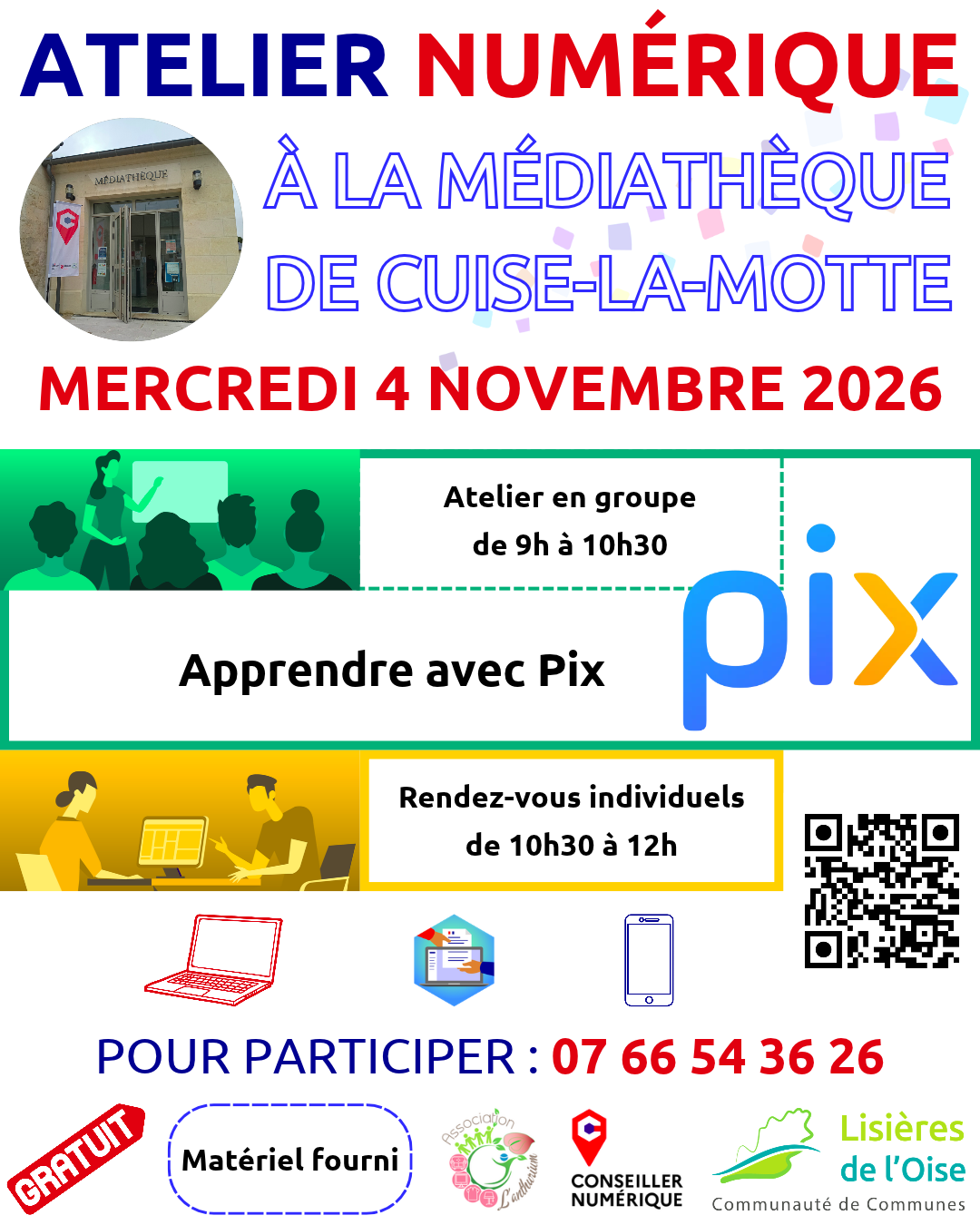 💻📱 Atelier numérique à Cuise-la-Motte