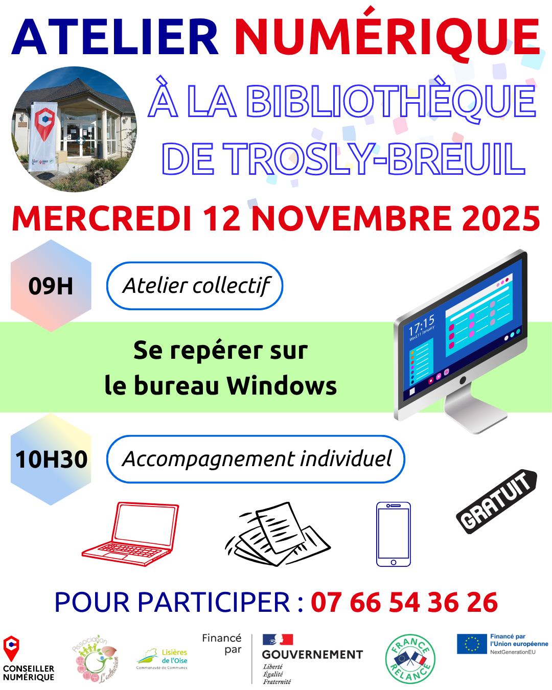 💻📱 Atelier numérique à Trosly-Breuil