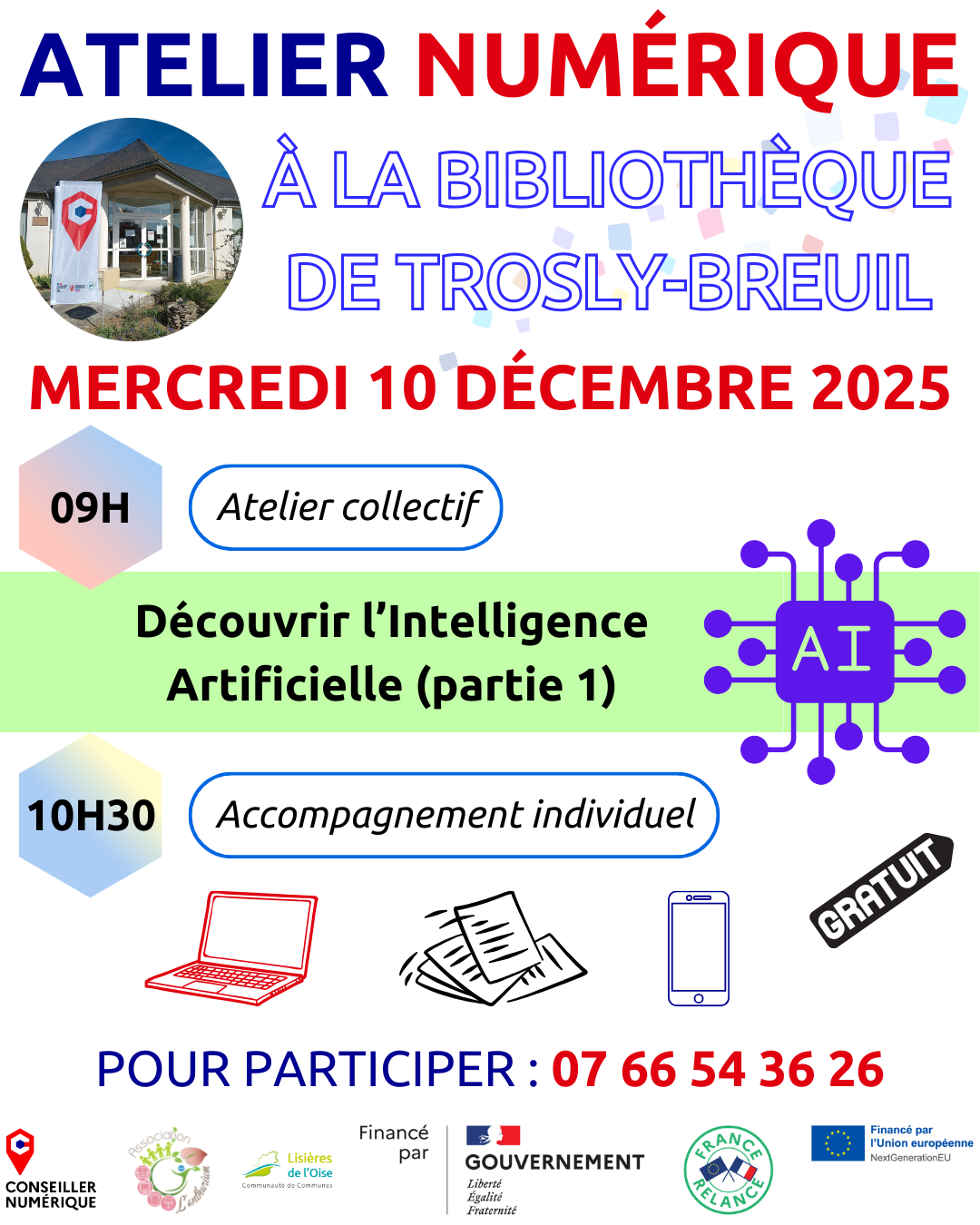 💻📱 Atelier numérique à Trosly-Breuil