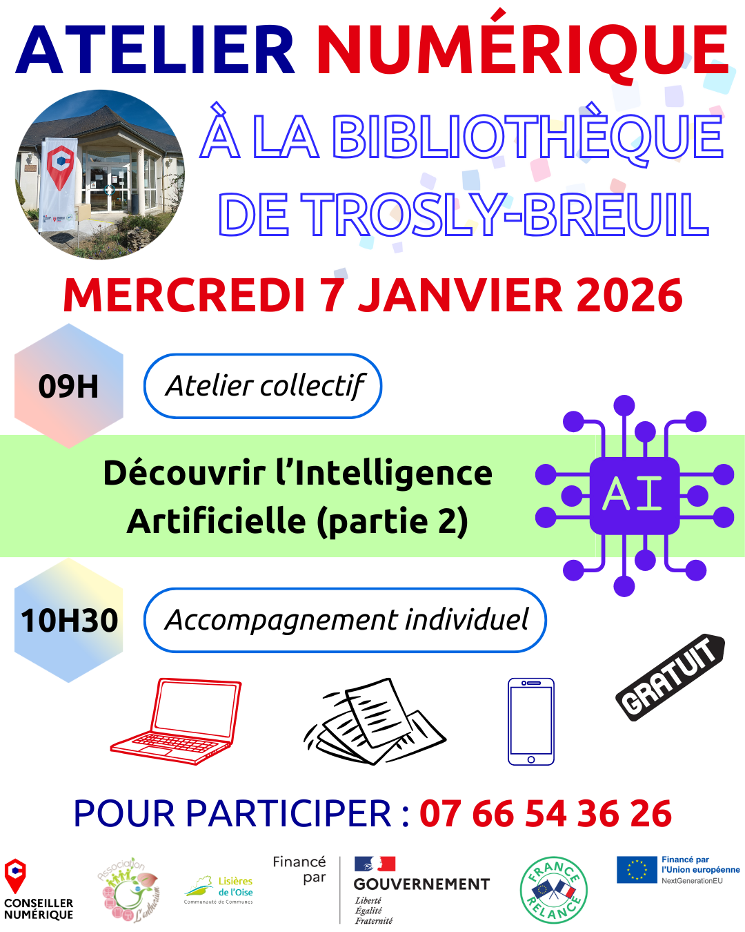 💻📱 Atelier numérique à Trosly-Breuil