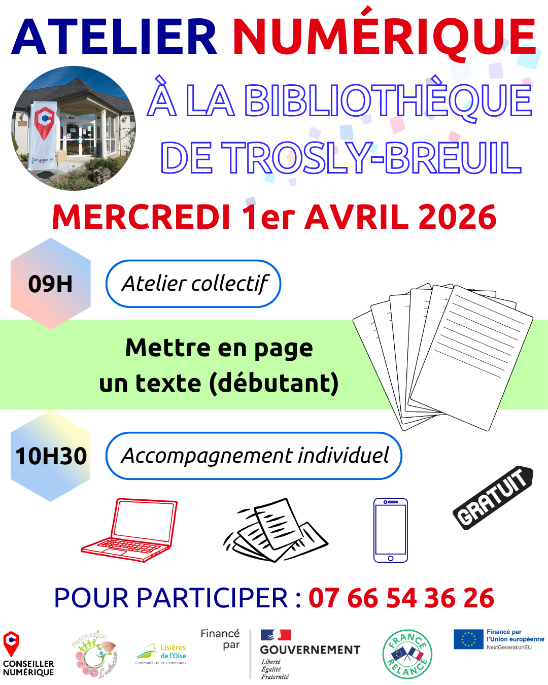 💻📱 Atelier numérique à Trosly-Breuil