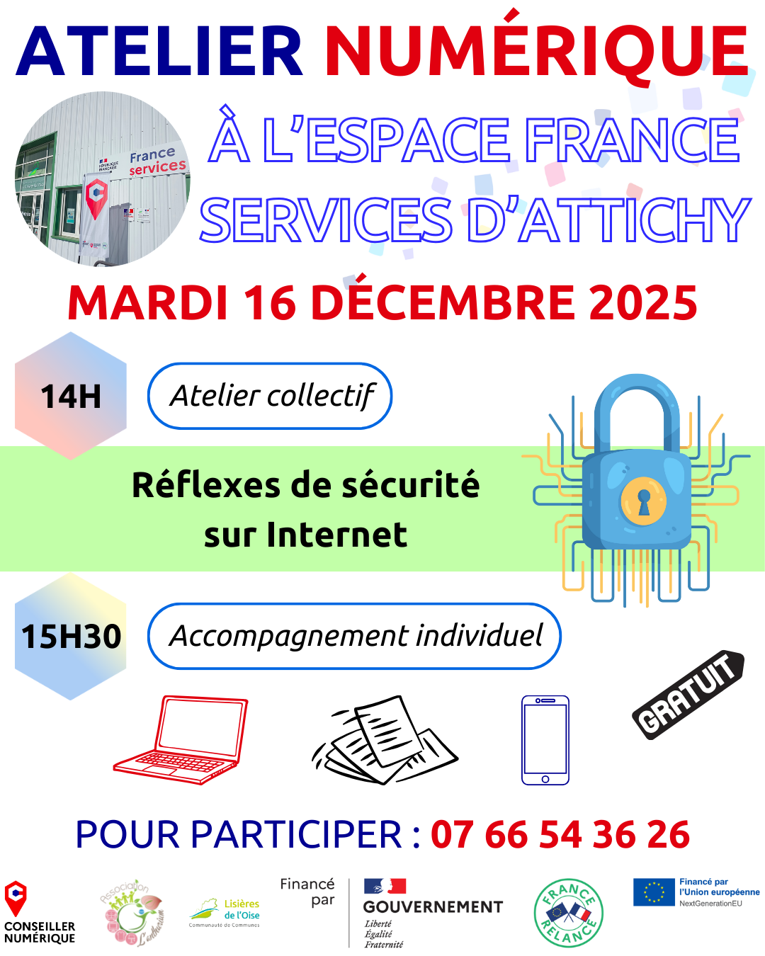 💻📱 Atelier numérique à l’espace France Services d’Attichy