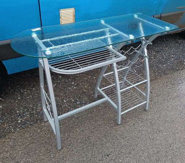 Support de rangement de cuisine avec plateau en verre