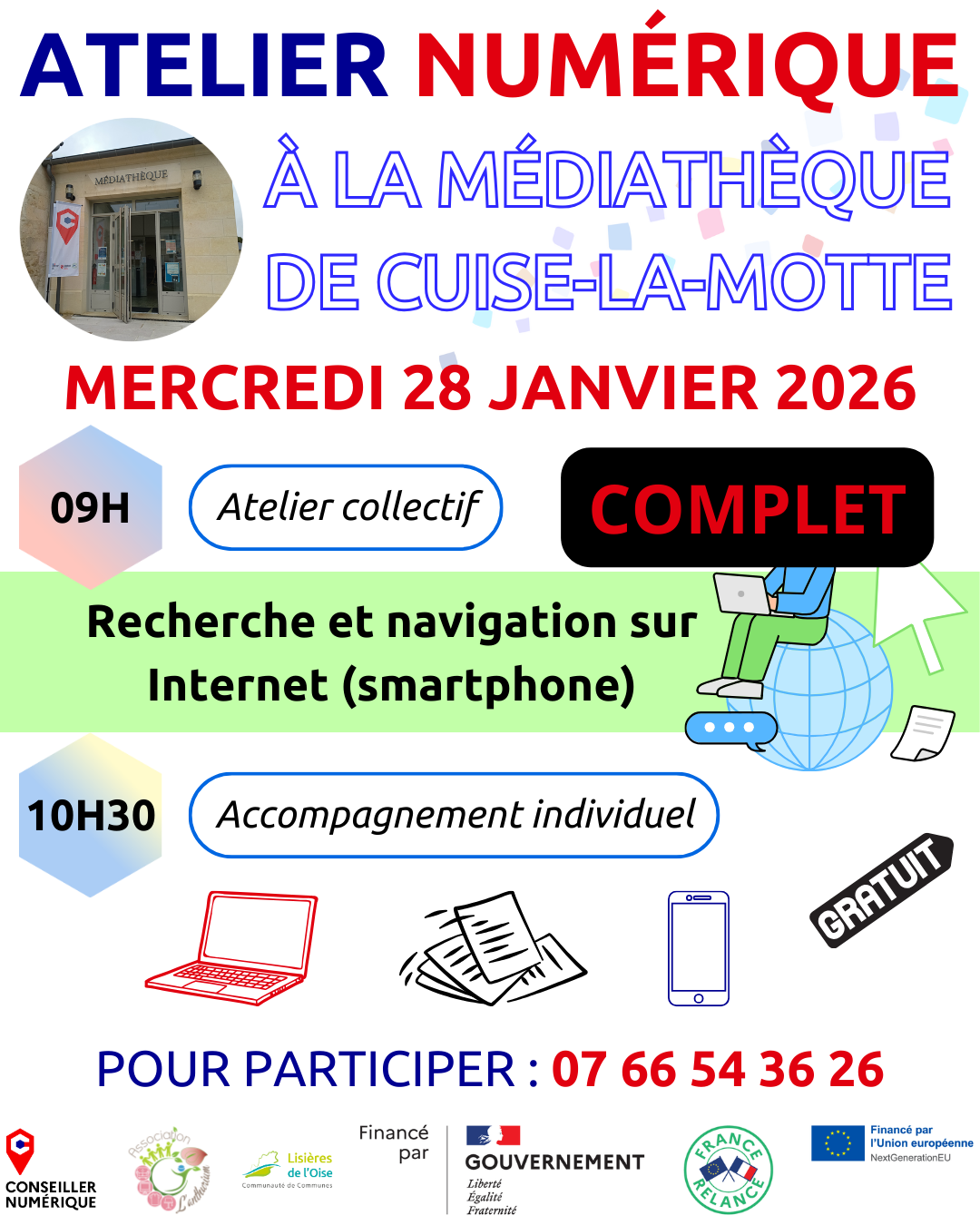 💻📱 Atelier numérique à Cuise-la-Motte