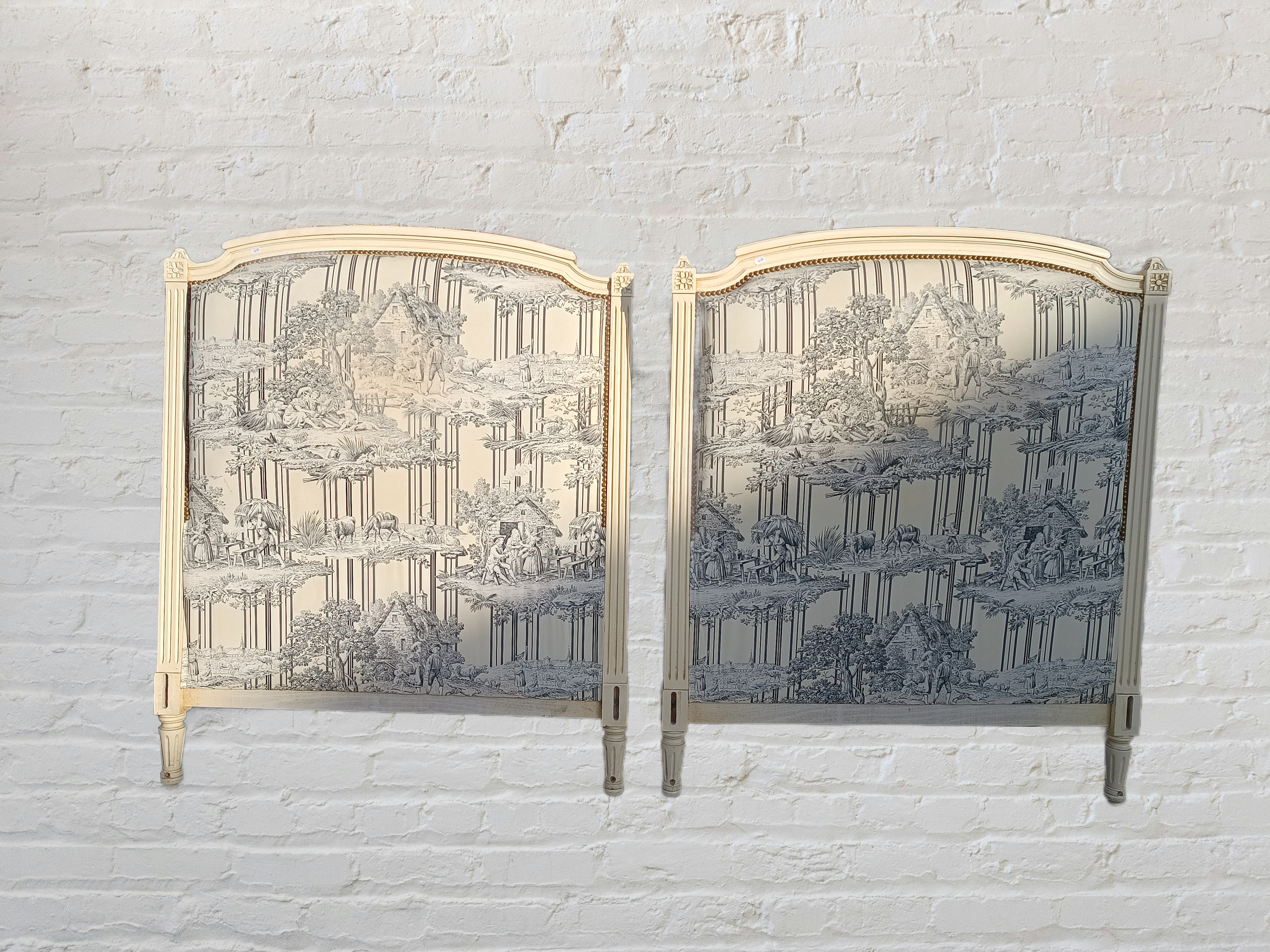 2 têtes de lit 90 cm tissu